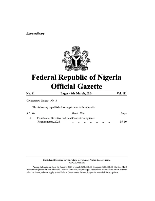 A screenshot of the Directive 41 document
