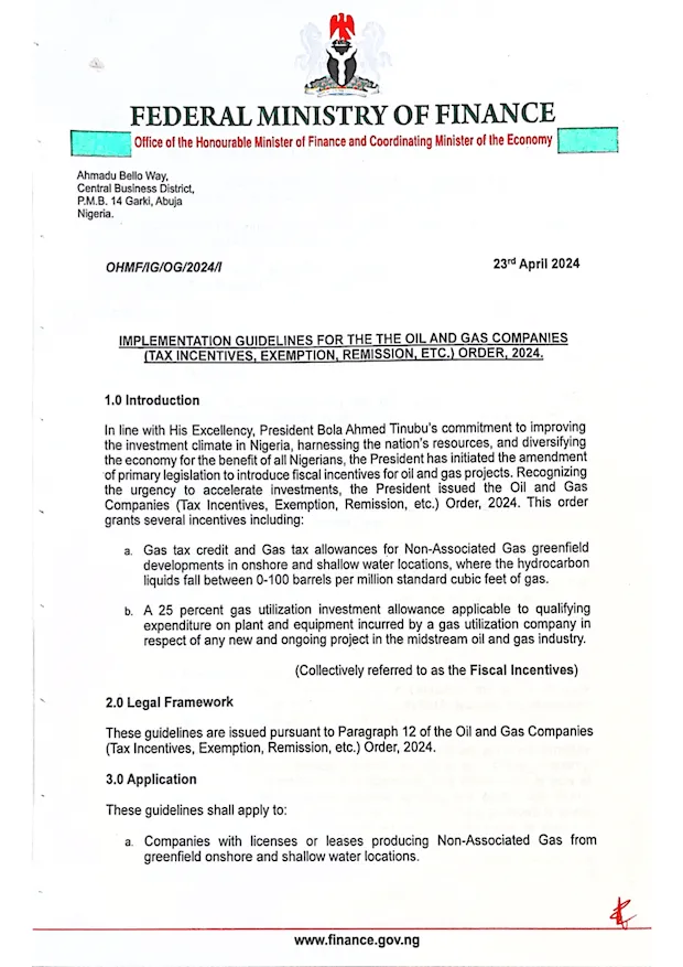 A screenshot of the Implementation Guidelines document